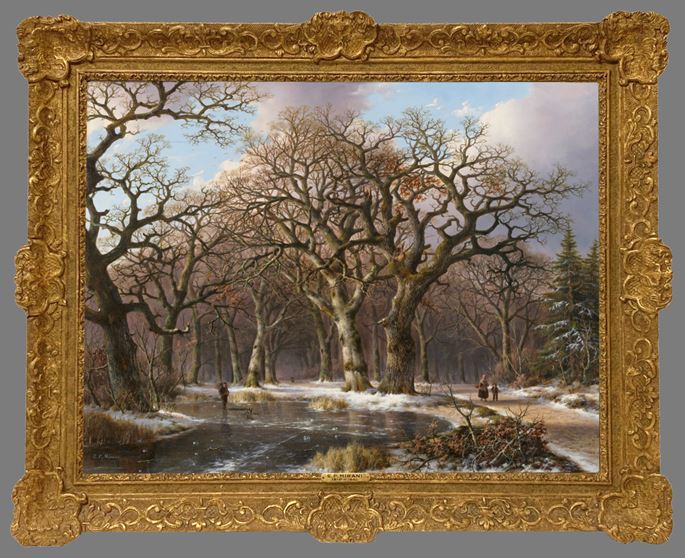 Everardus B.G.P. Mirani - Winter landscape with figures on a path | MasterArt